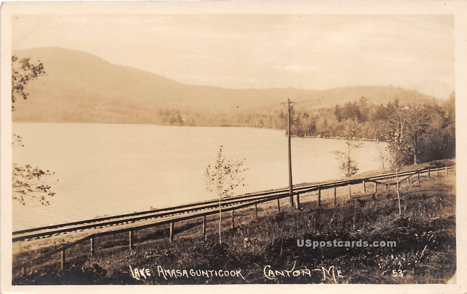 Lake Anasagunticook - Canton, Maine ME Postcard