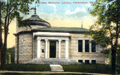 Cutler Memorial Library - Farmington, Maine ME Postcard