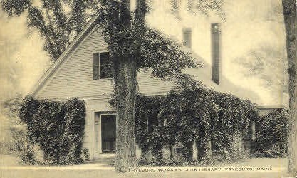 Fryeburg Woman's Club Library - Maine ME Postcard