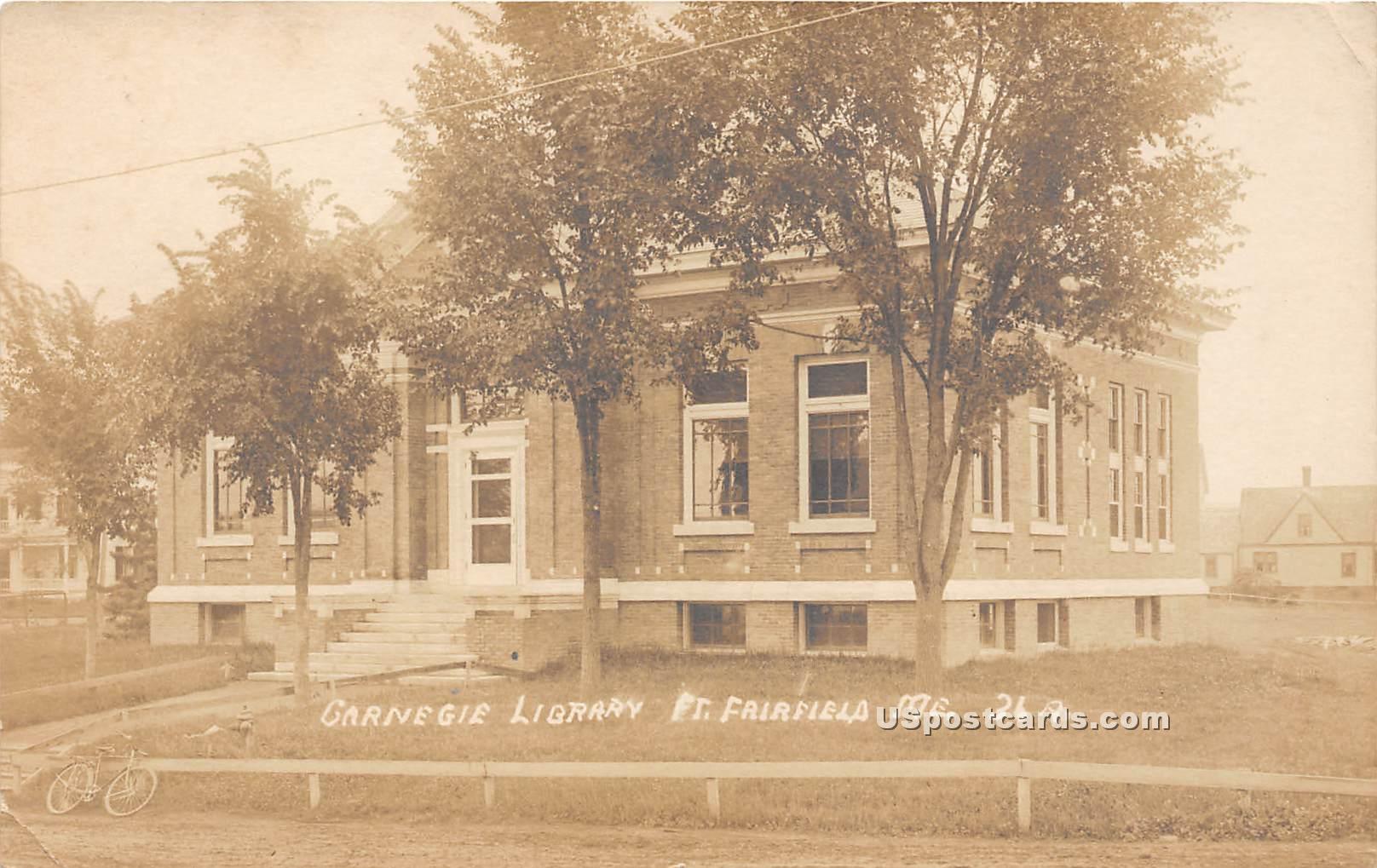 Carnegie Library - Fort Fairfield, Maine ME Postcard