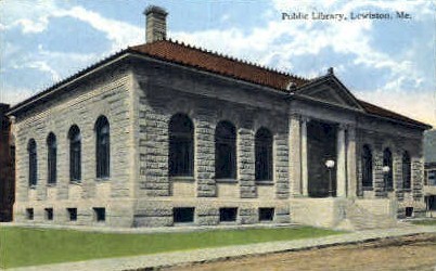 Public Library - Lewiston, Maine ME Postcard