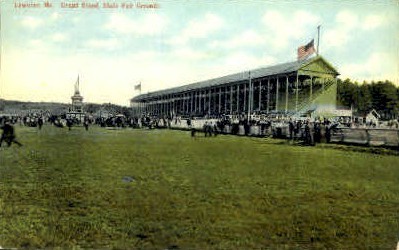 Grand Stand, Maine State Fair Ground - Lewiston Postcard
