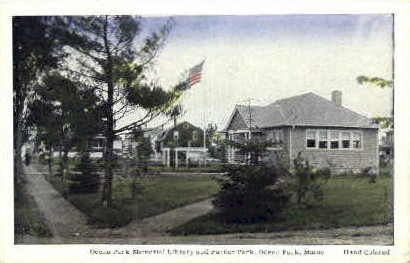 Ocean Park Memorial Library - Maine ME Postcard