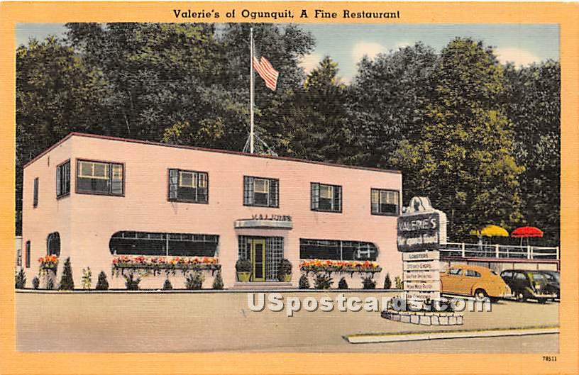 Valerie's of Ogunquit a Fine Restaurant - Maine ME Postcard