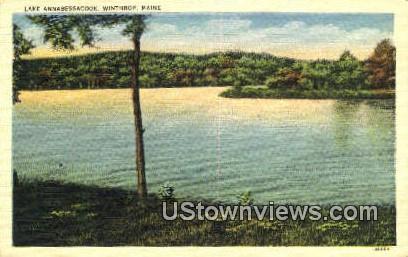 Lake Annabessacook - Winthrop, Maine ME Postcard