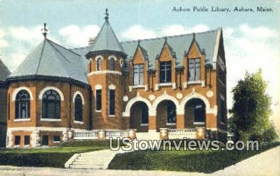 Auburn Public Library - Maine ME Postcard