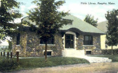 Public Library - Rangeley, Maine ME Postcard
