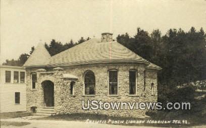 Real Photo, Gaswell Public Library - Harrison, Maine ME Postcard