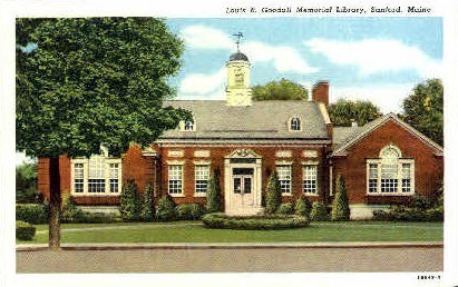 Louis B. Goodall Memorial Library - Sanford, Maine ME Postcard