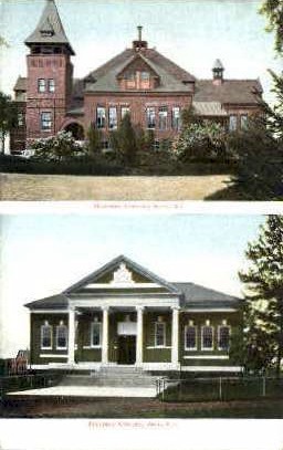 Thornton Academy & Library - Saco, Maine ME Postcard