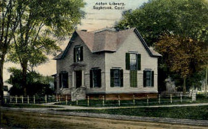 Acton Library - Saybrook, Maine ME Postcard