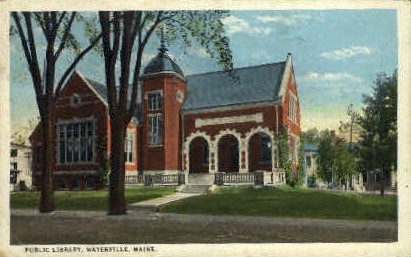 Public Library - Waterville, Maine ME Postcard