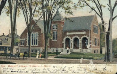 Carnegie Library - Waterville, Maine ME Postcard
