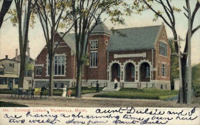 Carnegie Library - Waterville, Maine ME Postcard