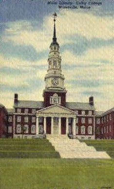 Miller Library, Colby College - Waterville, Maine ME Postcard