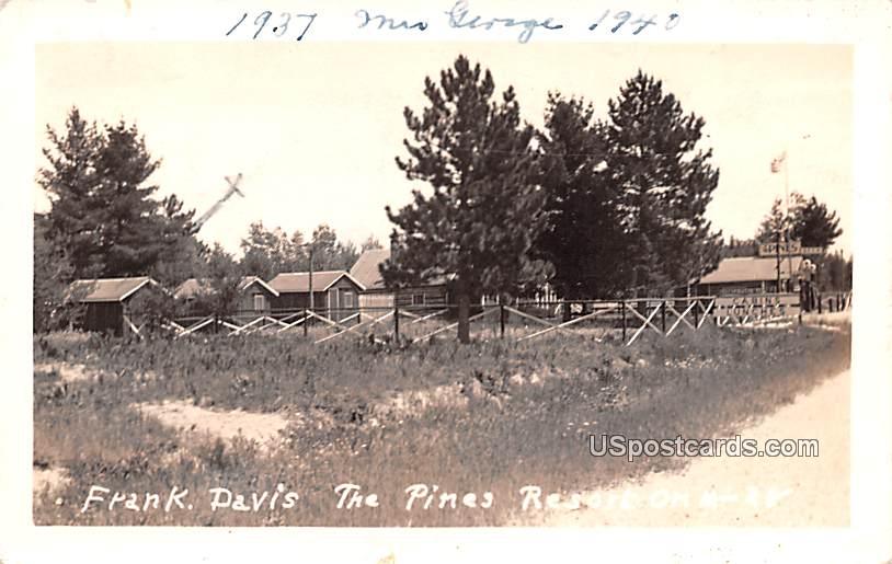 Frank Davis, the Pines Resort - Copper Harbor, Michigan MI Postcard