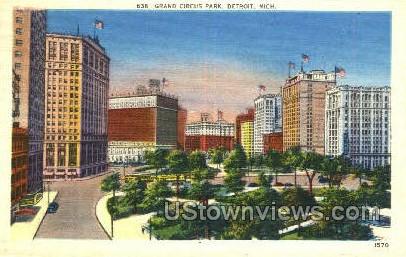 Grand Circus Park - Detroit, Michigan MI Postcard