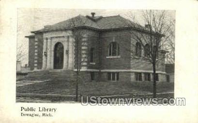 Public Library - Dowagiac, Michigan MI Postcard
