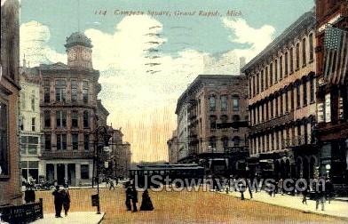 Campau Square - Grand Rapids, Michigan MI Postcard