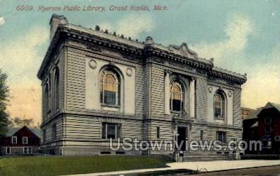 Ryerson Public Library - Grand Rapids, Michigan MI Postcard