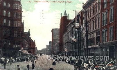 Monroe St. - Grand Rapids, Michigan MI Postcard