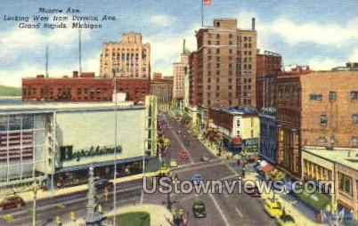 Monroe Ave. - Grand Rapids, Michigan MI Postcard