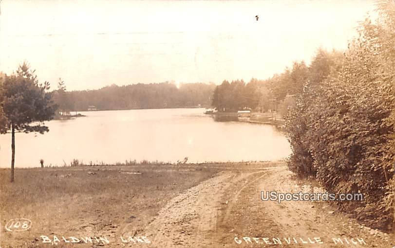 Baldwin Lake - Greenville, Michigan MI Postcard