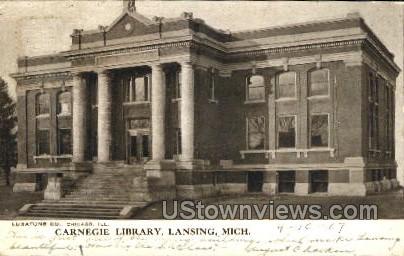 Carnegie Library - Lansing, Michigan MI Postcard