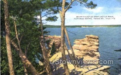 Miner's Castle Atop Castle Rock - Munising, Michigan MI Postcard