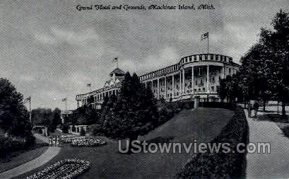 Grand Hotel and Grounds - Mackinac Island, Michigan MI Postcard