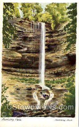 Munising Falls - Michigan MI Postcard