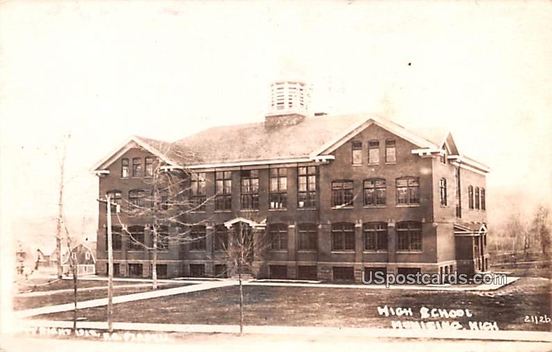 High School - Munising, Michigan MI Postcard