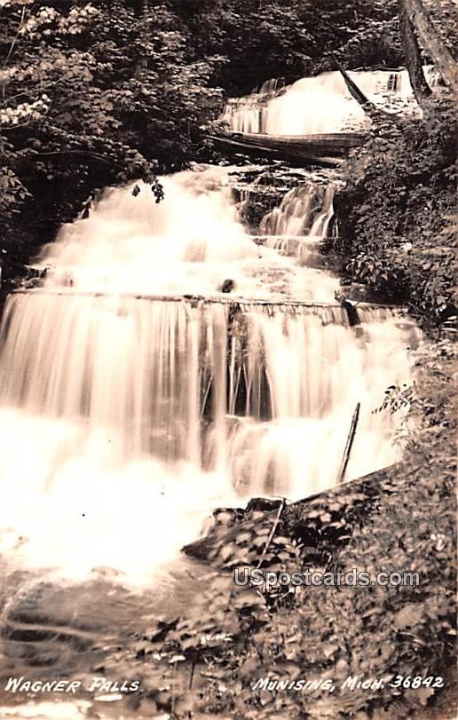 Wagner Falls - Munising, Michigan MI Postcard