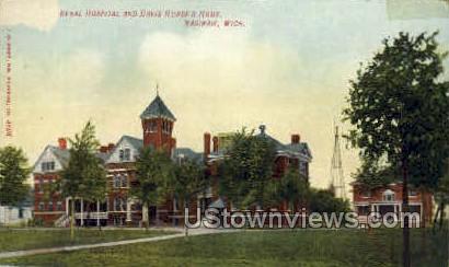 Hospital and Davis Nurse's Home - Saginaw, Michigan MI Postcard
