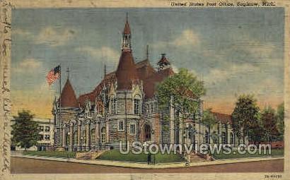 United States Post Office - Saginaw, Michigan MI Postcard
