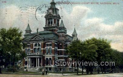 Saginaw County Court House - Michigan MI Postcard
