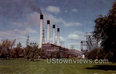 Saginaw River Steam Electric Plant - Michigan MI Postcard