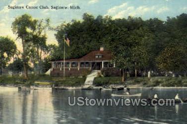 Saginaw Canoe Club - Michigan MI Postcard