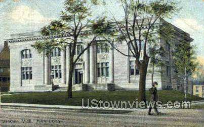 Public Library - Jackson, Michigan MI Postcard