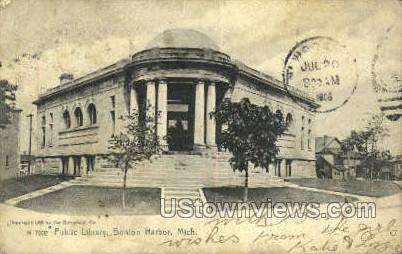 Public Library - Benton Harbor, Michigan MI Postcard