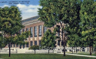 Library, University of Michigan - Ann Arbor Postcard
