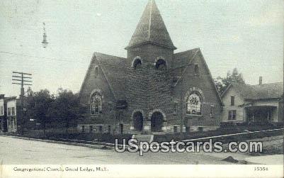 Congregational Church - Grand Ledge, Michigan MI Postcard
