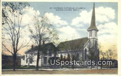 St Patrick Catholic Church - Grand Haven, Michigan MI Postcard