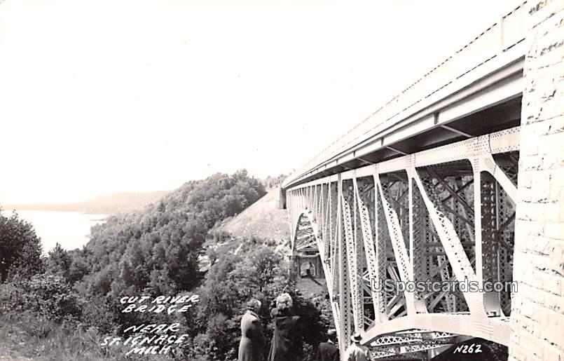 Cut River Bridge - Saint Ignace, Michigan MI Postcard