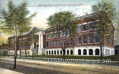 Manual Training School - Saginaw, Michigan MI Postcard