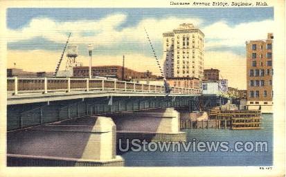 Genesee Avenue Bridge - Saginaw, Michigan MI Postcard