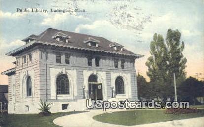 Public Library - Ludington, Michigan MI Postcard