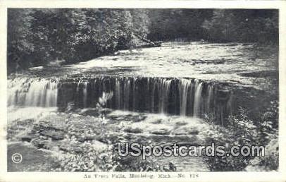Au Train Falls - Munising, Michigan MI Postcard