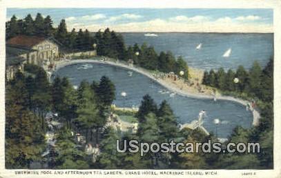Grand Hotel, Swimming Pool - Mackinac Island, Michigan MI Postcard