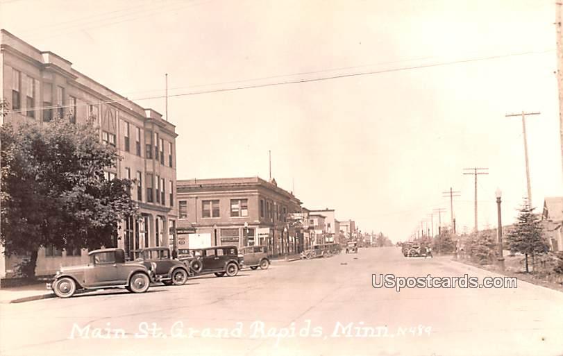 Main Street - Grand Rapids, Minnesota MN Postcard